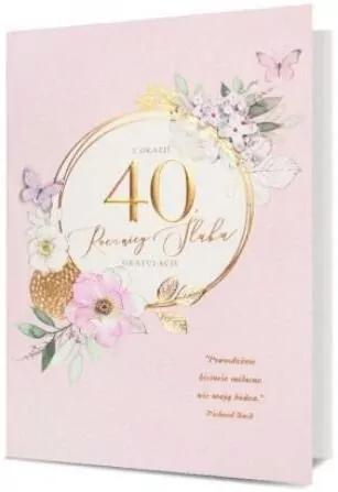 Karnet B6. 40 Rocznica ślubu - tantis.pl
