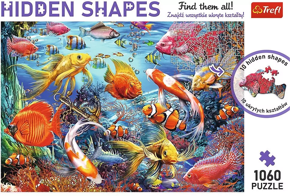 Puzzle 1060. Hidden Shapes. Podwodne życie - tantis.pl
