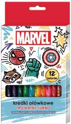 Kredki ołówkowe trójkątne jumbo Avengers 12 kol
