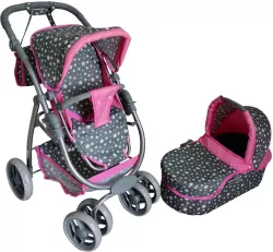 Wózek dla lalek z gondolą głęboką i spacerową