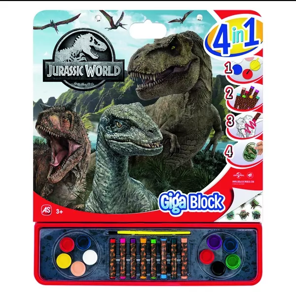 Zestaw artystyczny. Giga Blok 4w1. Jurassic world - tantis.pl