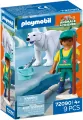 Playmobil Zoo Niedźwiedź polarny i opiekun 72090 - tantis.pl