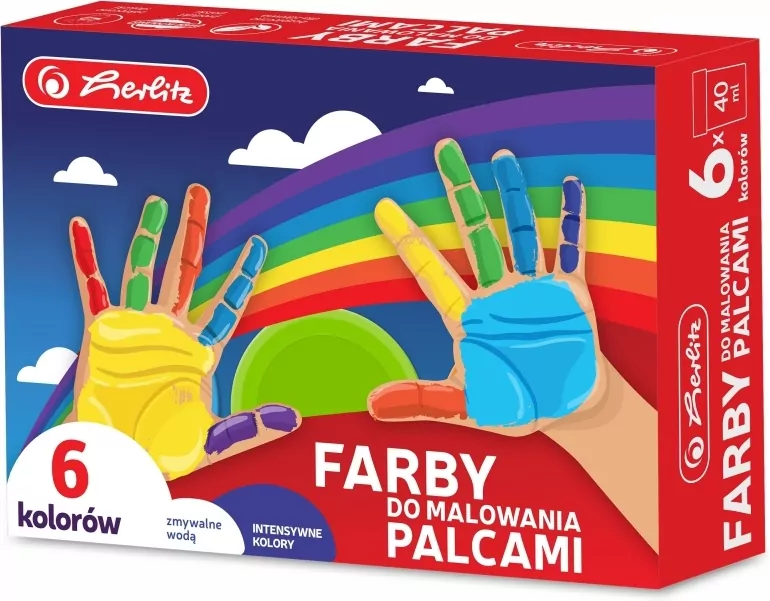 Farby do malowania palcami. 6 kolorów - tantis.pl