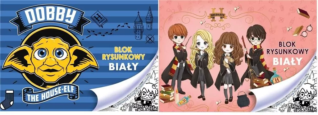 Blok rysunkowy biały A4/20K. Harry Potter - tantis.pl