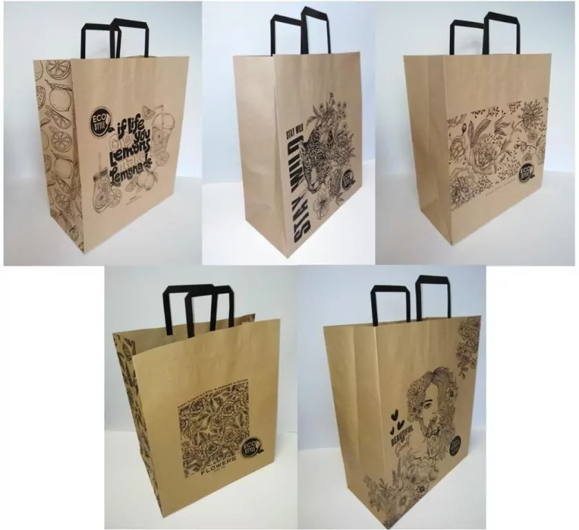 Torebka Kraft 380x320 XL kwiaty mix FRESH - tantis.pl