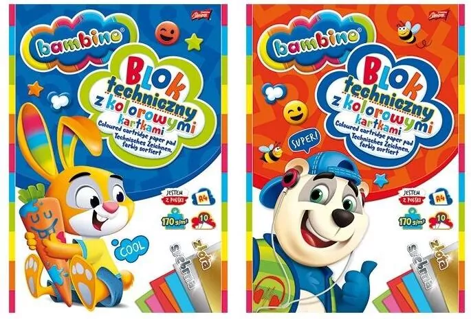Blok techniczny kolorowy A4/10K . 1 sztuka - tantis.pl