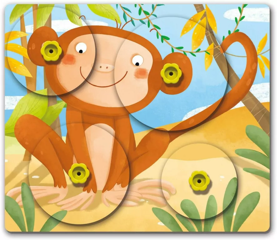 Zwierzęce puzzle Montessori - tantis.pl