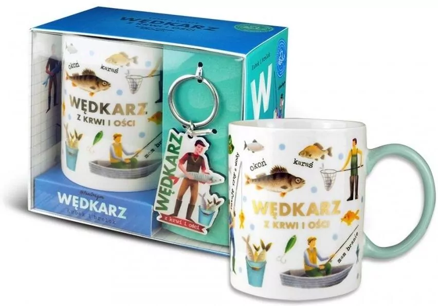 Zestaw kubek + brelok. Wędkarz - tantis.pl