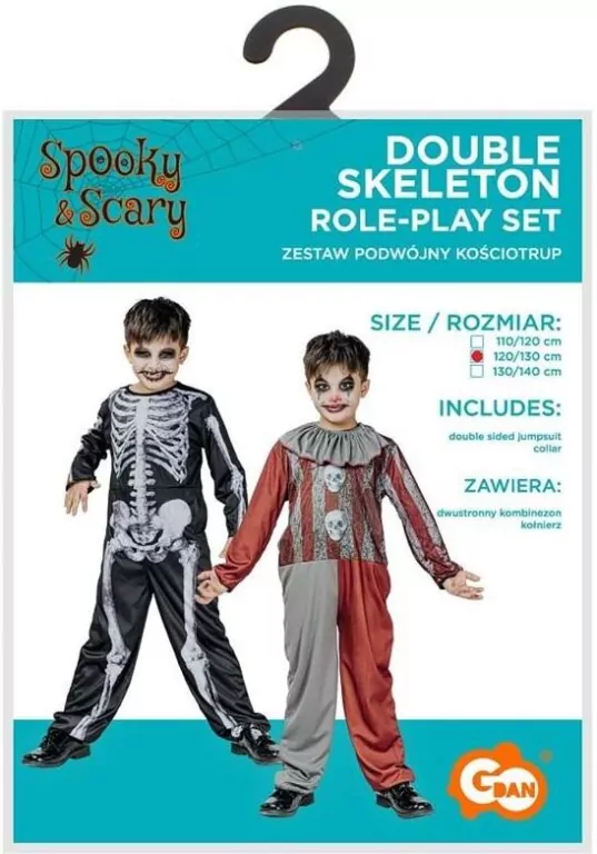Podwójny Kościotrup dwustronny rozm. 120/130cm - tantis.pl