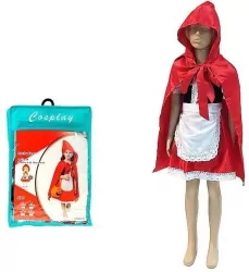 Strój karnawałowy czerwony kapturek r. 100-110cm