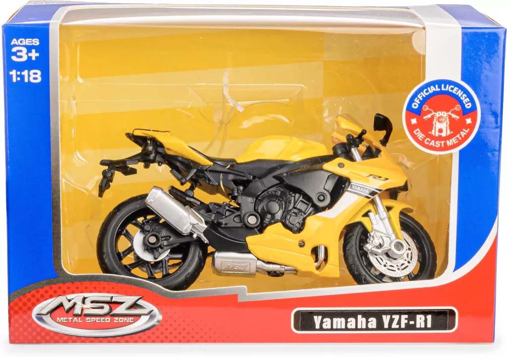 YAMAHA YZF-R1 / 67705/yellow 1:18. MSZ - tantis.pl
