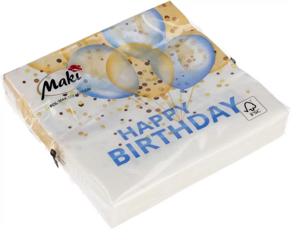 SERWETKA PAP 3W 250X250 BALON NIEB PM OP - tantis.pl