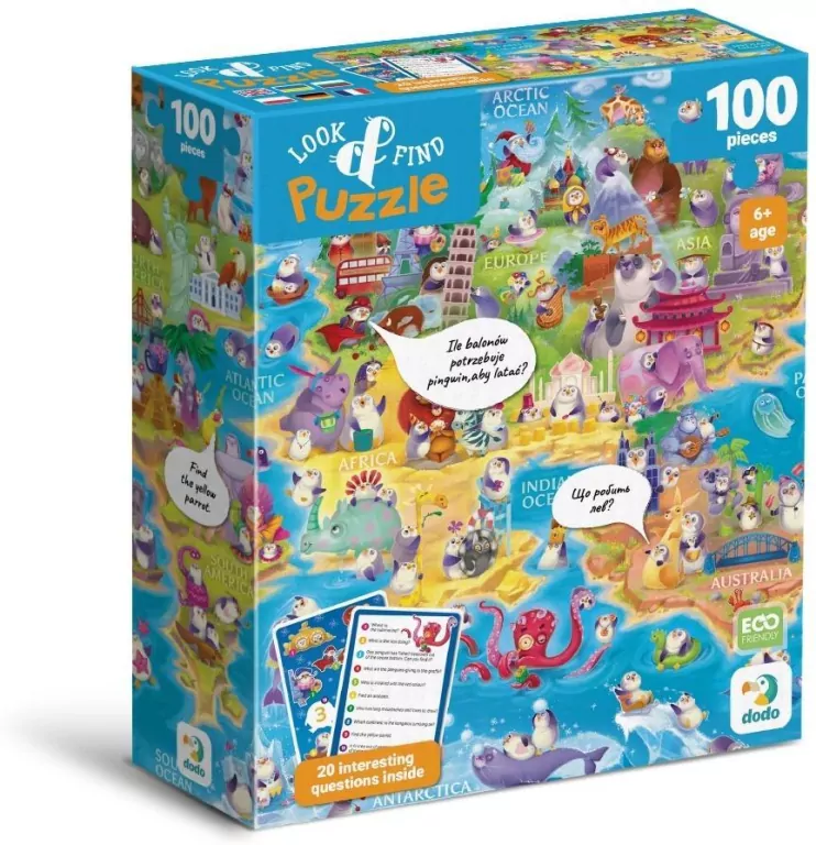 Puzzle 100 Look&Find Świat pingwinów - tantis.pl