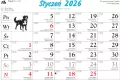 Kalendarz 2026 rodzinny Psy domowe - tantis.pl