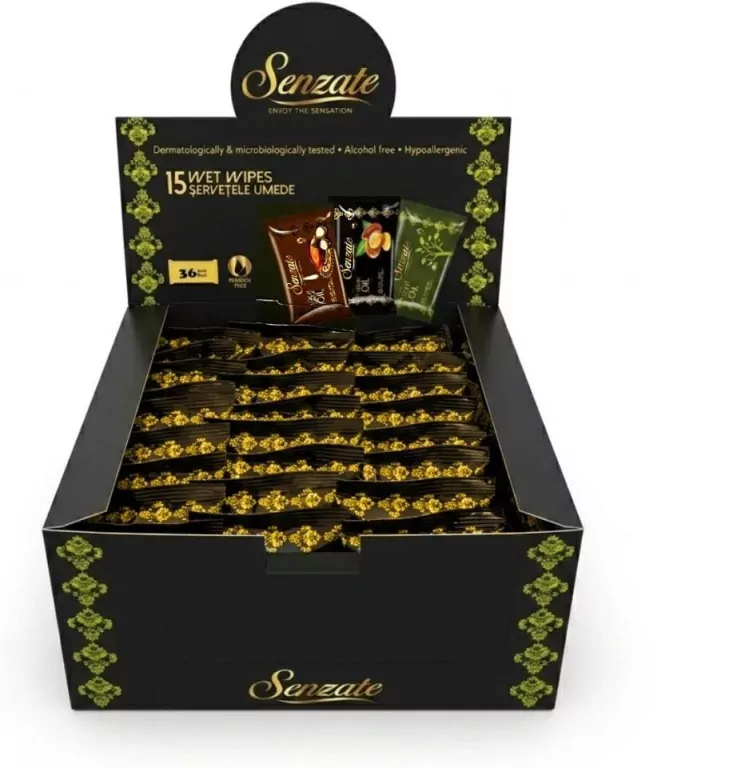 Chusteczki nawilżane Argan Senzate (36szt) - tantis.pl