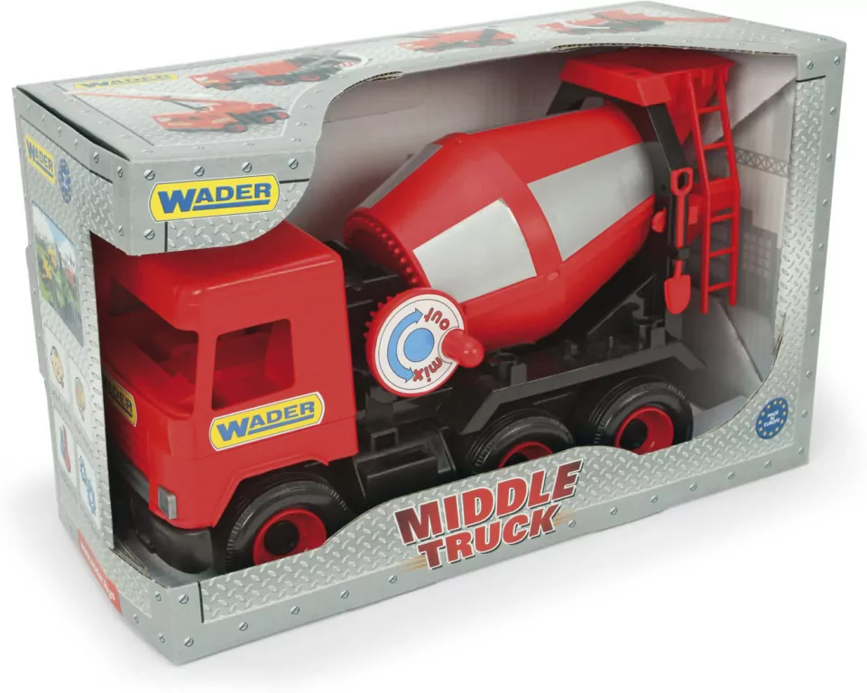 Betoniarka czerwona. Middle truck - tantis.pl