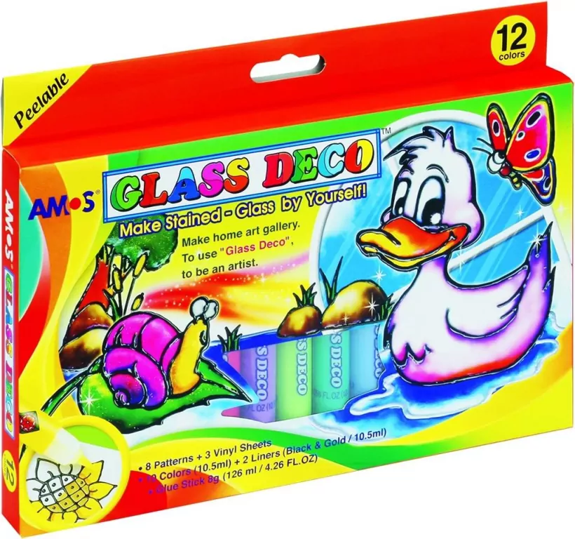 Farby witrażowe Glass Deco, 12 kolorów - tantis.pl