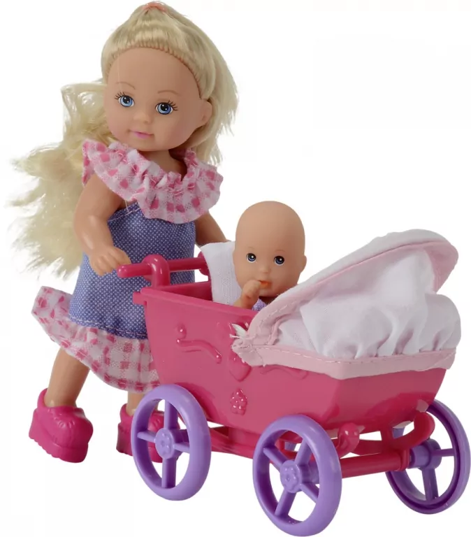 Evi z wózkiem i laleczką, 2 rodzaje - tantis.pl