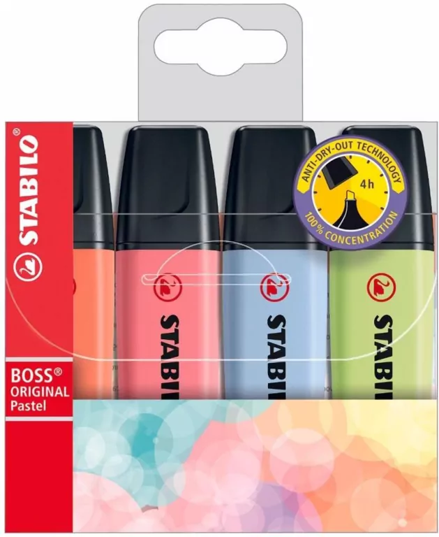 Zakreślacz. Boss Pastel. 4 kolory - tantis.pl
