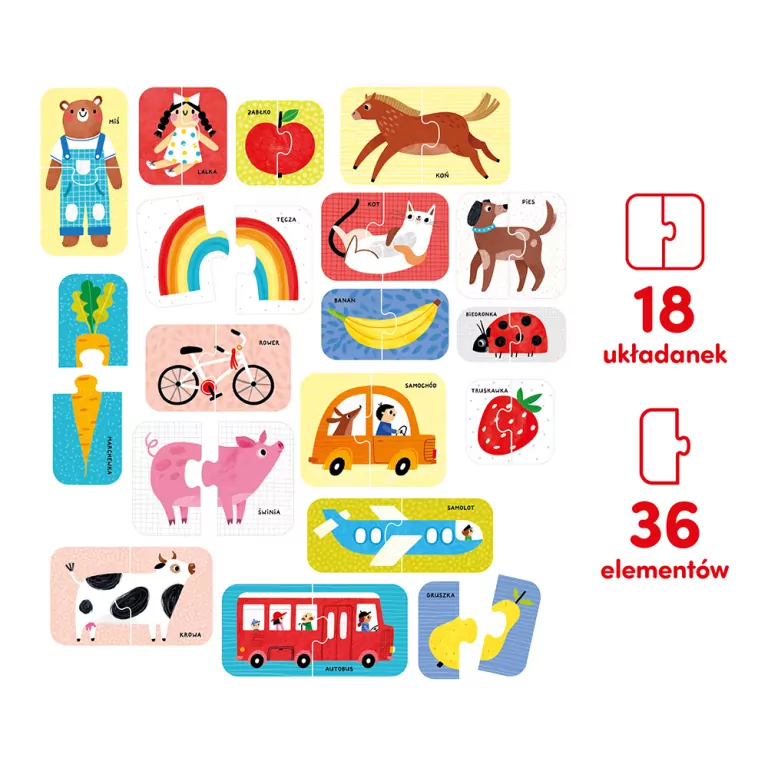 CzuCzu. Puzzle do pary. Pierwsze słowa 15m+ - tantis.pl