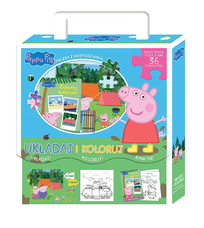 Peppa Pig. Zabawa kolorami. Układaj i koloruj - tantis.pl
