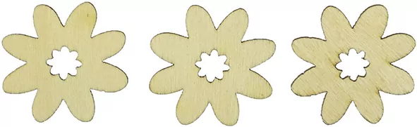 Drewniane kwiaty 28mm, 15 sztuk - tantis.pl