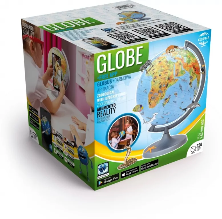 Globus 220 mm. Zoologiczny z opisem - tantis.pl