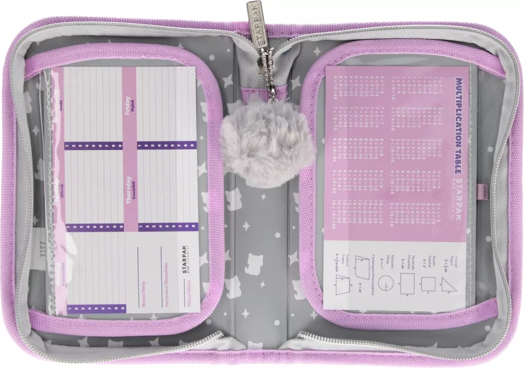 Piórnik 1zamek 2klapki bez wyposażenia Kitty plusz - tantis.pl