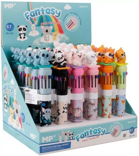 Długopis 10-kolorowy 0,7mm zwierzątka - tantis.pl