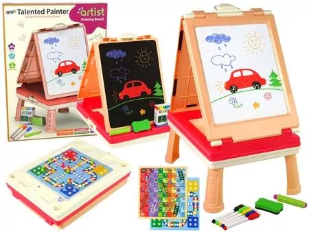 Tablica 3w1 dwustrona i stolik do gier - tantis.pl