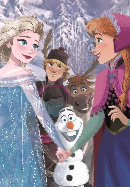 Puzzle 104 Super Kolor Disney Frozen - tantis.pl