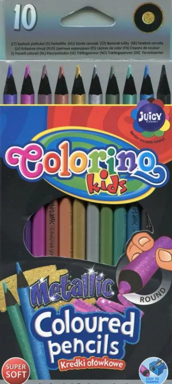 Kredki ołówkowe Colorino okrągłe Metallic 10 kolorów - tantis.pl