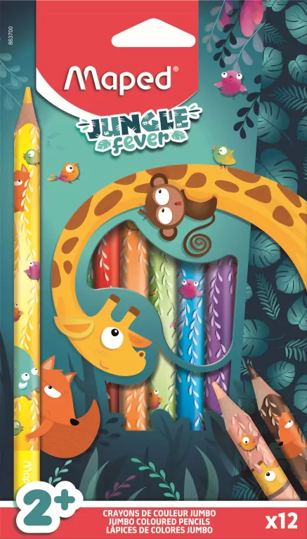 Kredki Jumbo Jungle Fever trójkątne MAPED - tantis.pl