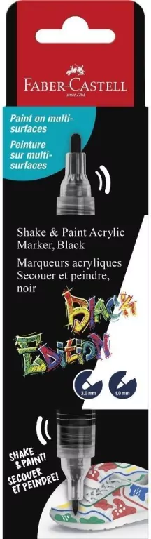 Marker akrylowy Black Edition czarny FABER-CASTELL - tantis.pl