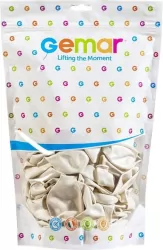 Balony metaliczne 33cm. Perłowo białe