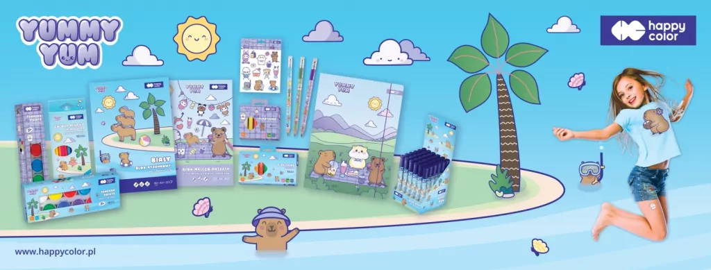 Tatuaże zmywalne Yummy Yum Kapibara HAPPY COLOR - tantis.pl