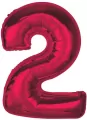 Balon foliowy cyfra 2 czerwona Smart 92cm - tantis.pl