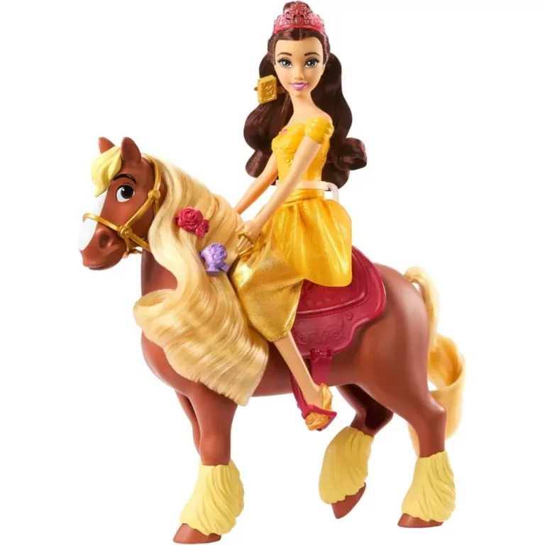 Disney Lalka Księżniczka Bella z koniem Phillippe - tantis.pl