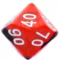Komplet kości RPG. Czerwono-czarne. Dwukolorowe. REBEL - tantis.pl
