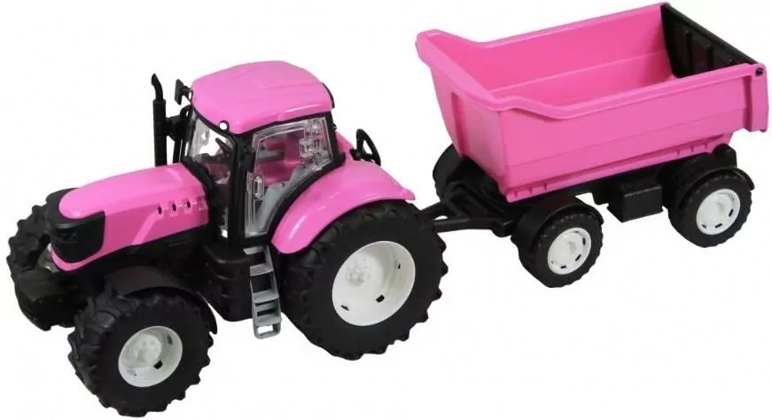 Traktor różowy z wywrotką - tantis.pl