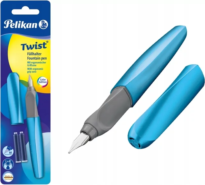 Pióro wieczne Twist Frosted Blue + 2 naboje - tantis.pl