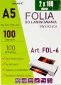 Folia do laminowania A5 100szt - tantis.pl