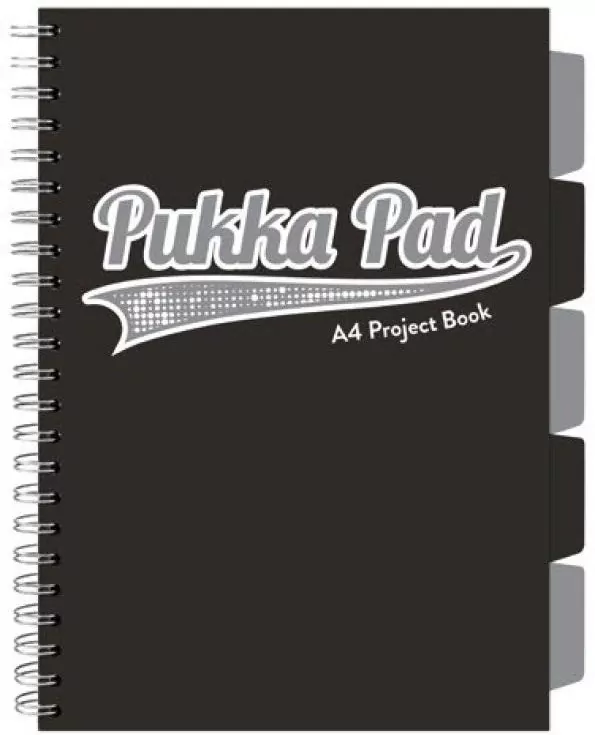Kołozeszyt A4. Pukka Pad. Project Book Black & Grey - tantis.pl
