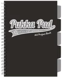 Kołozeszyt A4. Pukka Pad. Project Book Black & Grey