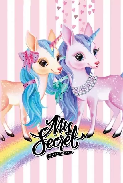 Pamiętnik 135x197/48K kratka TW brokat Jednorożce - tantis.pl