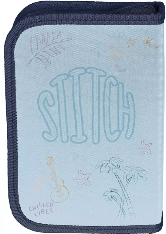 Piórnik z wyposażeniem Stitch Blue Aloha DS26UU-P001 - tantis.pl