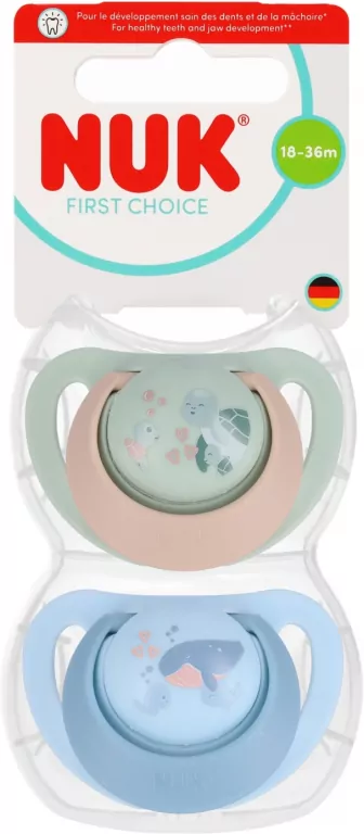 NUK. First Choice. Smoczki. 18-36 miesięcy. Żółw - tantis.pl