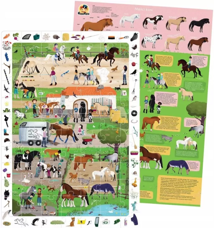 CzuCzu. Puzzle obserwacyjne. Stadnina koni. 84 el. - tantis.pl
