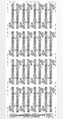 Stiker ażurowy zaproszenie srebrny - tantis.pl