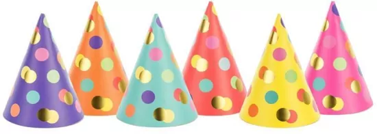 Czapeczki Kropki 6cm